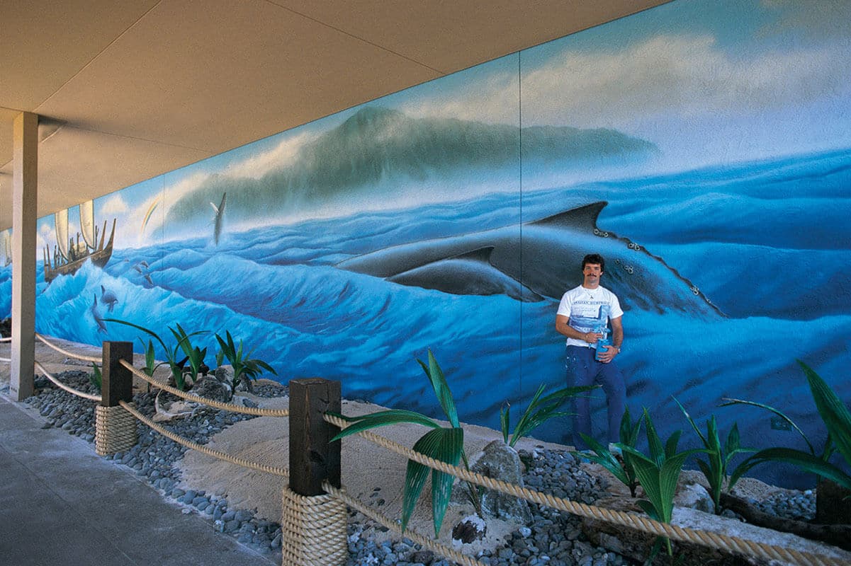 Oahu, Hawaii Wyland Whaling Wall 9